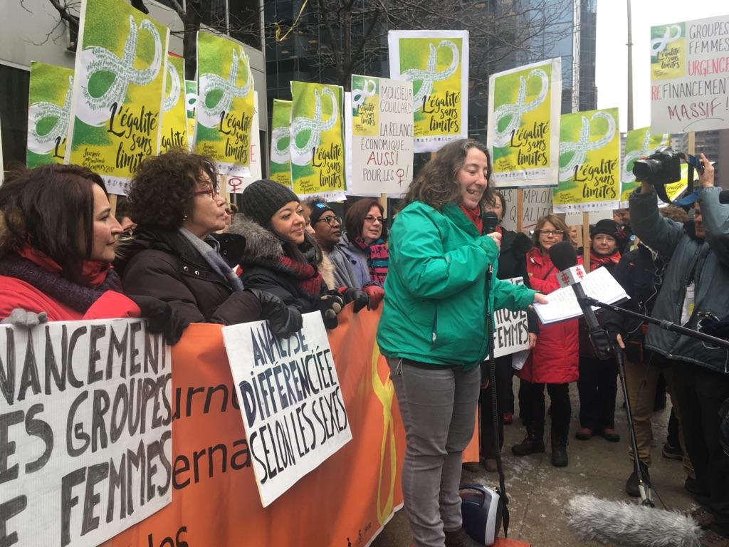 Rassemblement lors de la marche du collectif 8 mars