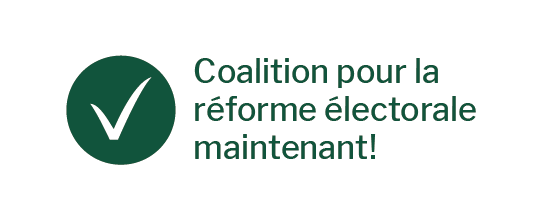 Logo de la Coalition pour la réforme électorale maintenant!