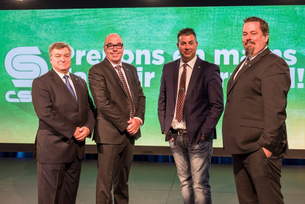 Le bureau syndical lors du 25e congrès de la CSD en 2021