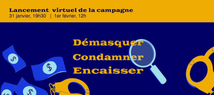 Lancement de la campagne Échec aux paradis fiscaux « Démasquer, Condamner, Encaisser » – 31 janvier et 1er février 2023